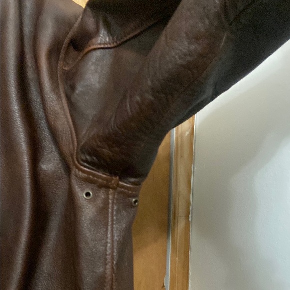 US Wings Brown Leather Jacket - Picture 10 of 16